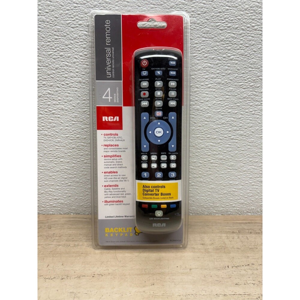 RCA RCRNO-4 Device Universal Remote New Sealed